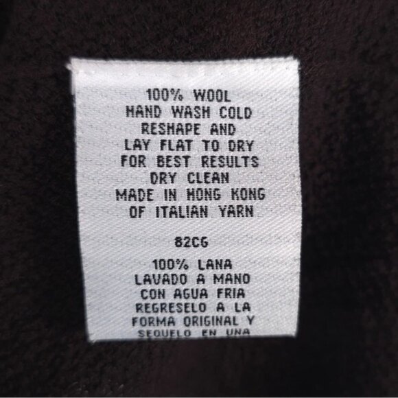 EILEEN FISHER 100%‎ WOOL HONG KONG MADE ITALIAN YARN Loose Turtleneck Top MEDIUM - Picture 11 of 11
